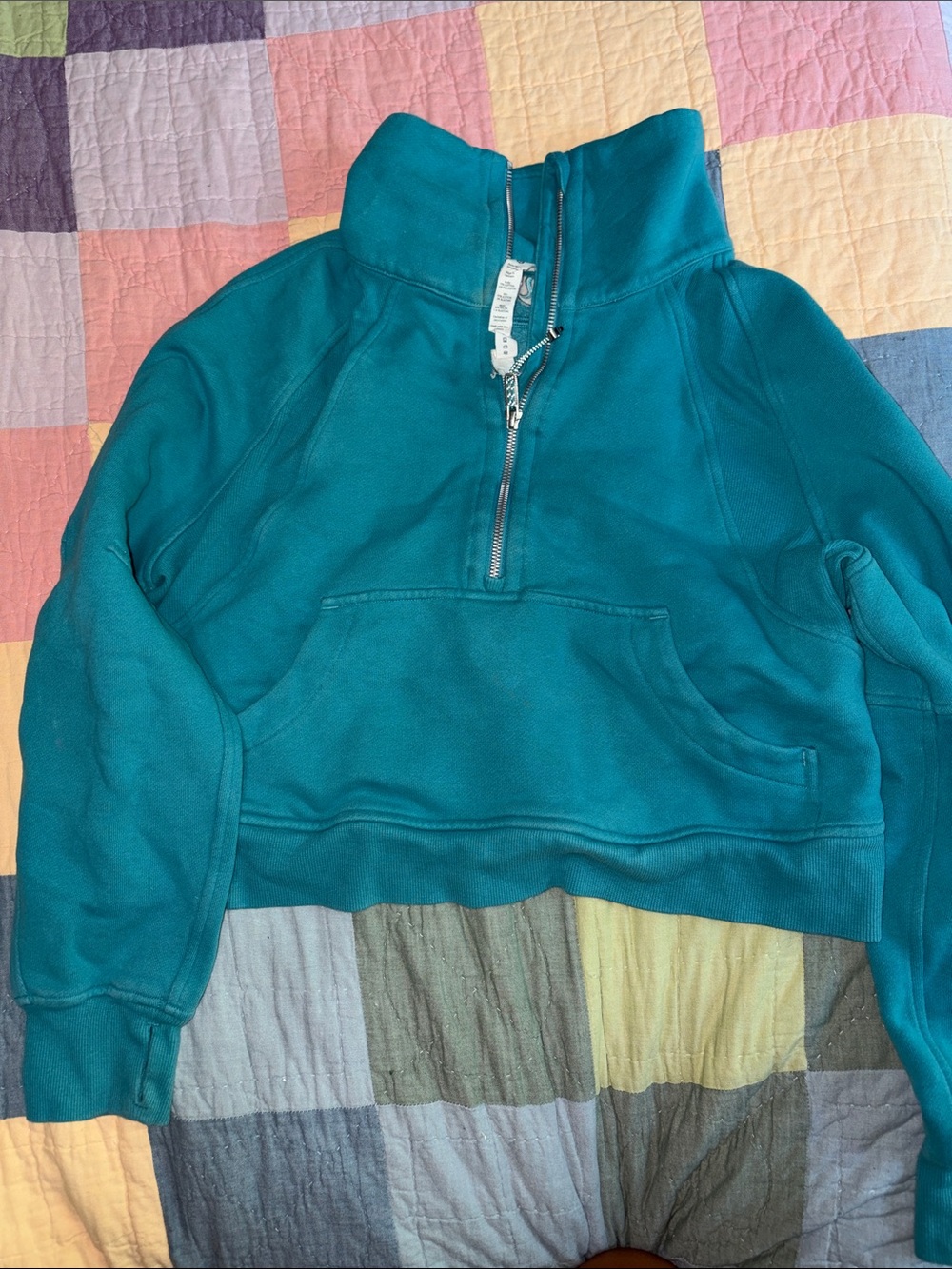 lululemon athletica Teal Half-Zip Pullover Sweatshirt